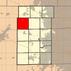 Map highlighting Burlington Township, Kane County, Illinois